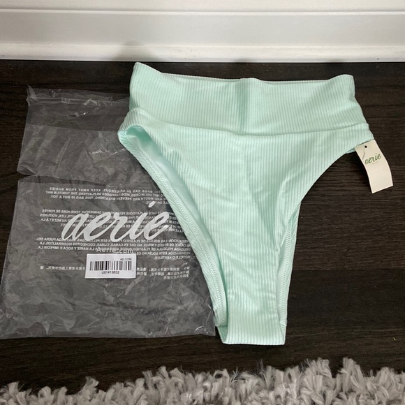 NWT Aerie ribbed high rise bikini bottoms - Picture 1 of 5